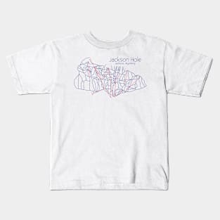 Jackson Hole Trail Map Kids T-Shirt